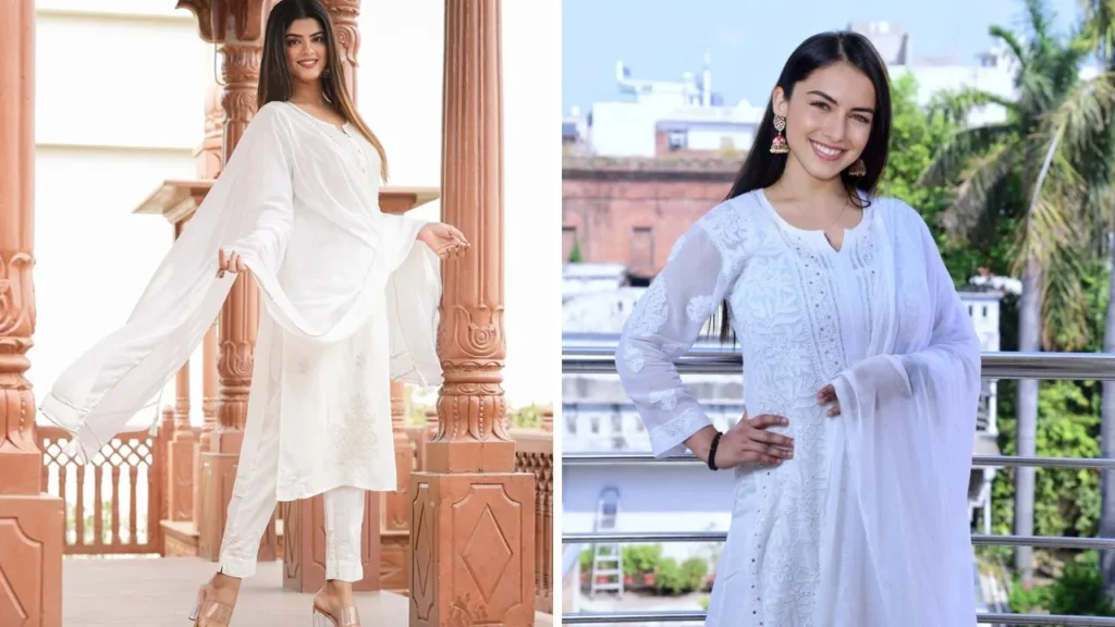 How to style chikankari kurti