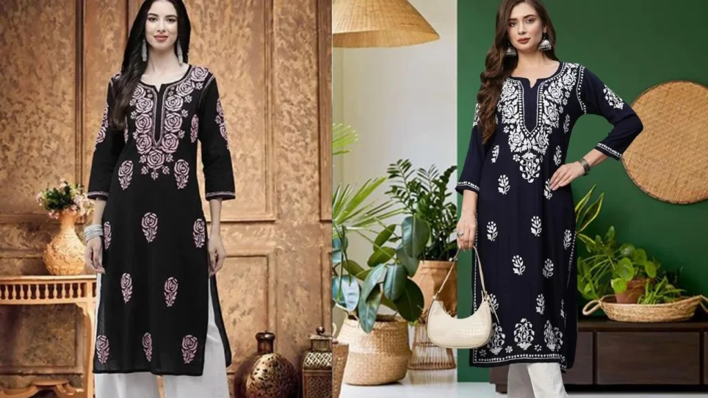 chikankari kurta for women 